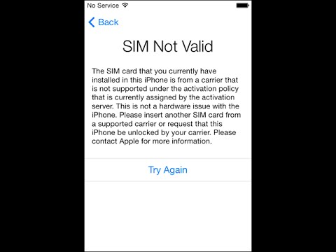 Sim not supported iphone activation